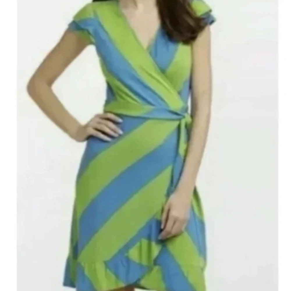 Lilly Pulitzer Adriel Always A Party Stripe Wrap Dress XS